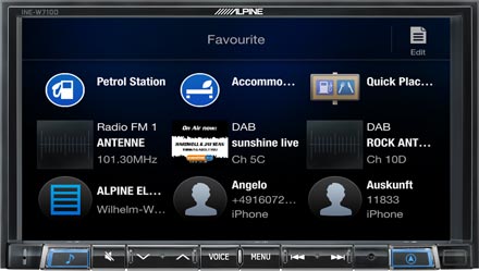 Favourites - Navigation System INE-W710D Favourites - Navigation System INE-W710D