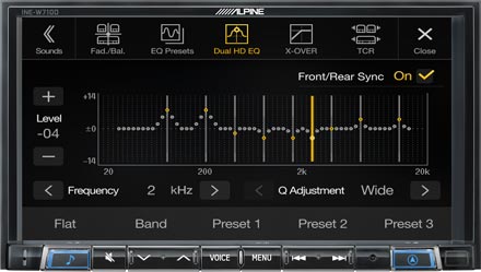 High-end Sound Tuning Options - INE-W710D High-end Sound Tuning Options - INE-W710D
